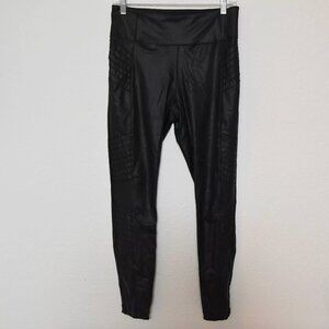 NWOT Athleta Delancey Gleam Moto Tight Legging Black M, Office, Casual, Shimmer